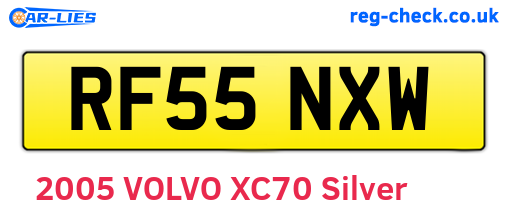 RF55NXW are the vehicle registration plates.