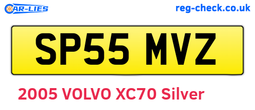 SP55MVZ are the vehicle registration plates.