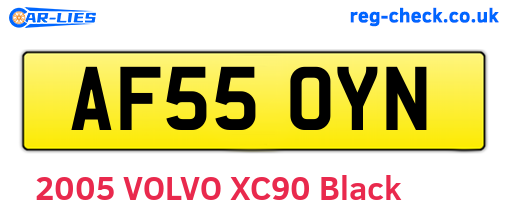 AF55OYN are the vehicle registration plates.