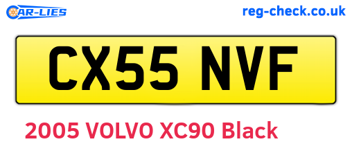 CX55NVF are the vehicle registration plates.