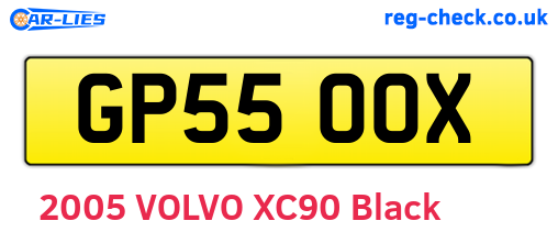 GP55OOX are the vehicle registration plates.