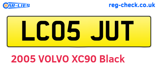 LC05JUT are the vehicle registration plates.