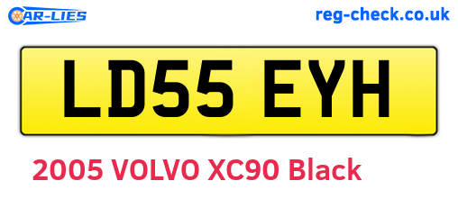 LD55EYH are the vehicle registration plates.