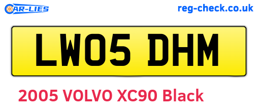 LW05DHM are the vehicle registration plates.