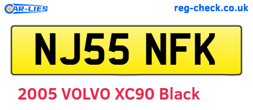 NJ55NFK are the vehicle registration plates.