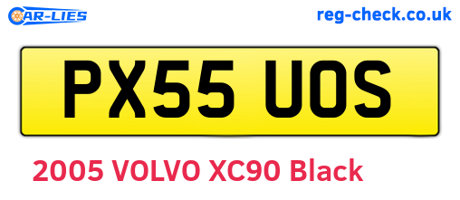 PX55UOS are the vehicle registration plates.