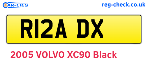 R12ADX are the vehicle registration plates.