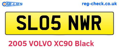 SL05NWR are the vehicle registration plates.