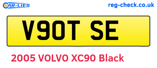 V90TSE are the vehicle registration plates.