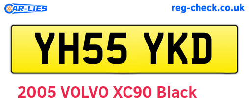 YH55YKD are the vehicle registration plates.