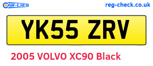 YK55ZRV are the vehicle registration plates.