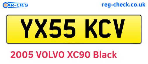 YX55KCV are the vehicle registration plates.