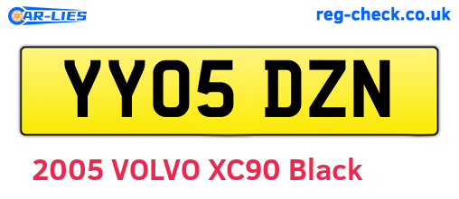 YY05DZN are the vehicle registration plates.