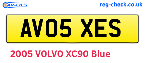 AV05XES are the vehicle registration plates.