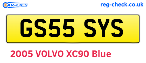 GS55SYS are the vehicle registration plates.