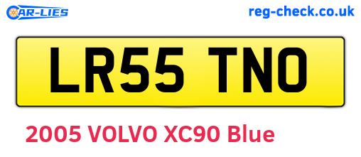 LR55TNO are the vehicle registration plates.