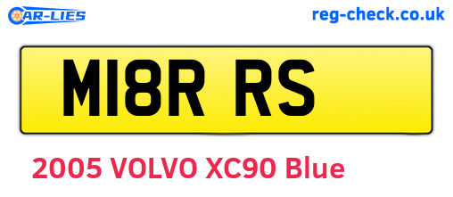 M18RRS are the vehicle registration plates.
