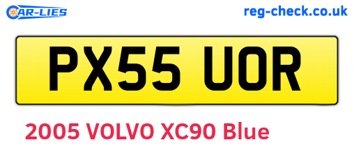PX55UOR are the vehicle registration plates.
