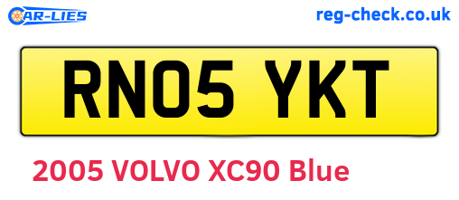 RN05YKT are the vehicle registration plates.