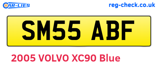 SM55ABF are the vehicle registration plates.