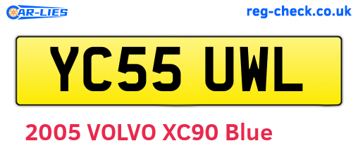 YC55UWL are the vehicle registration plates.