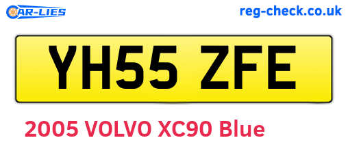 YH55ZFE are the vehicle registration plates.