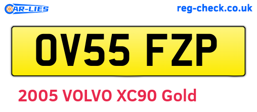 OV55FZP are the vehicle registration plates.