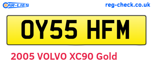 OY55HFM are the vehicle registration plates.