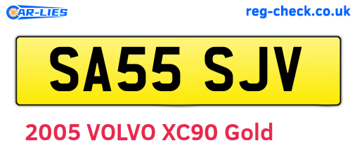 SA55SJV are the vehicle registration plates.