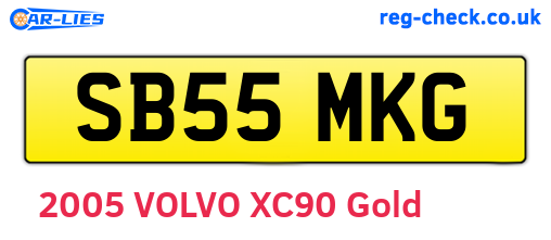SB55MKG are the vehicle registration plates.