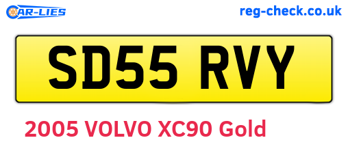 SD55RVY are the vehicle registration plates.