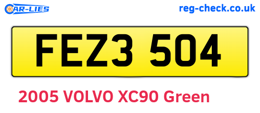FEZ3504 are the vehicle registration plates.