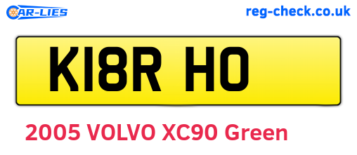 K18RHO are the vehicle registration plates.