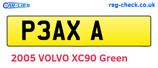 P3AXA are the vehicle registration plates.