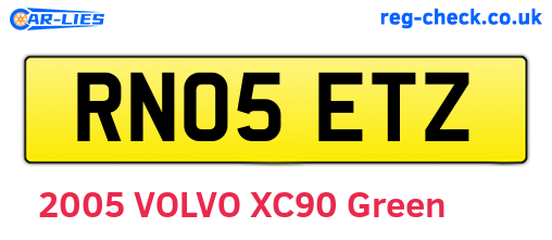 RN05ETZ are the vehicle registration plates.