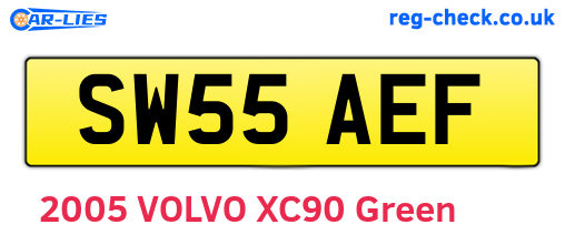 SW55AEF are the vehicle registration plates.