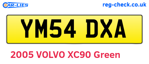 YM54DXA are the vehicle registration plates.