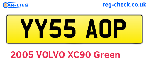 YY55AOP are the vehicle registration plates.