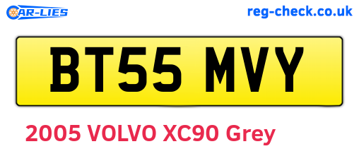 BT55MVY are the vehicle registration plates.