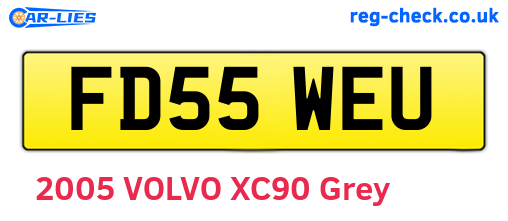 FD55WEU are the vehicle registration plates.