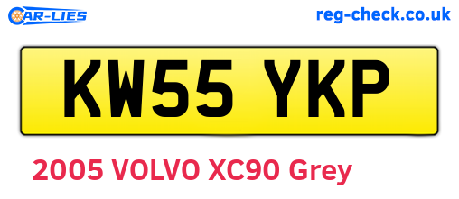 KW55YKP are the vehicle registration plates.