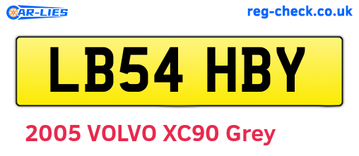 LB54HBY are the vehicle registration plates.