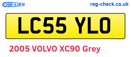 LC55YLO are the vehicle registration plates.