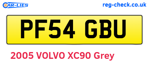 PF54GBU are the vehicle registration plates.