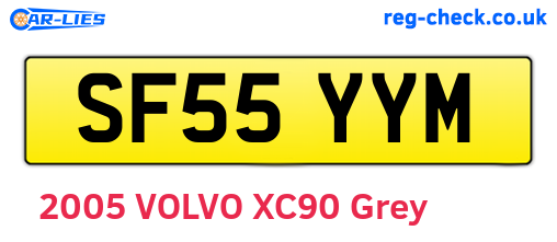 SF55YYM are the vehicle registration plates.