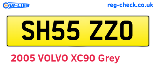 SH55ZZO are the vehicle registration plates.