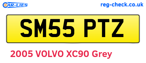 SM55PTZ are the vehicle registration plates.