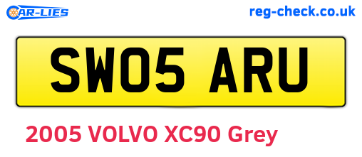 SW05ARU are the vehicle registration plates.