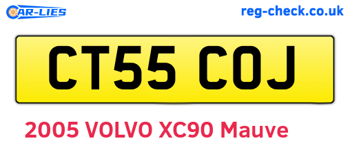 CT55COJ are the vehicle registration plates.