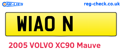 W1AON are the vehicle registration plates.
